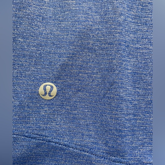 LULULEMON Women's Sz 8 Gait Keeper Short Sleeve Blue Heathered Athletic Tank Top - Picture 6 of 7